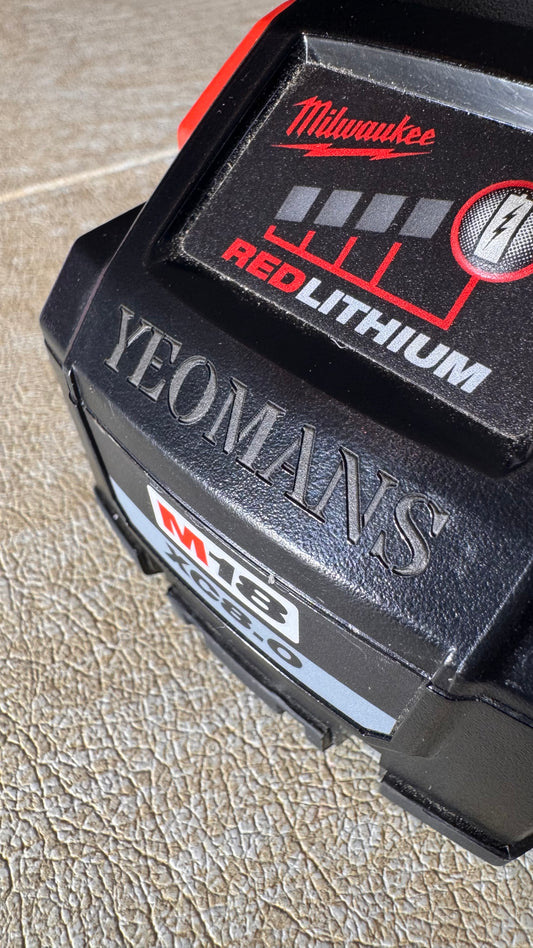 Power Tool Battery Engraving